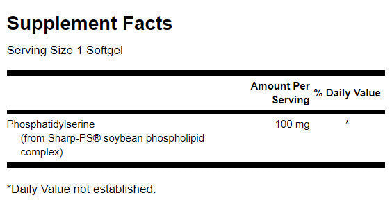 Phosphatidylsérine 100 mg - 90 capsules de gel