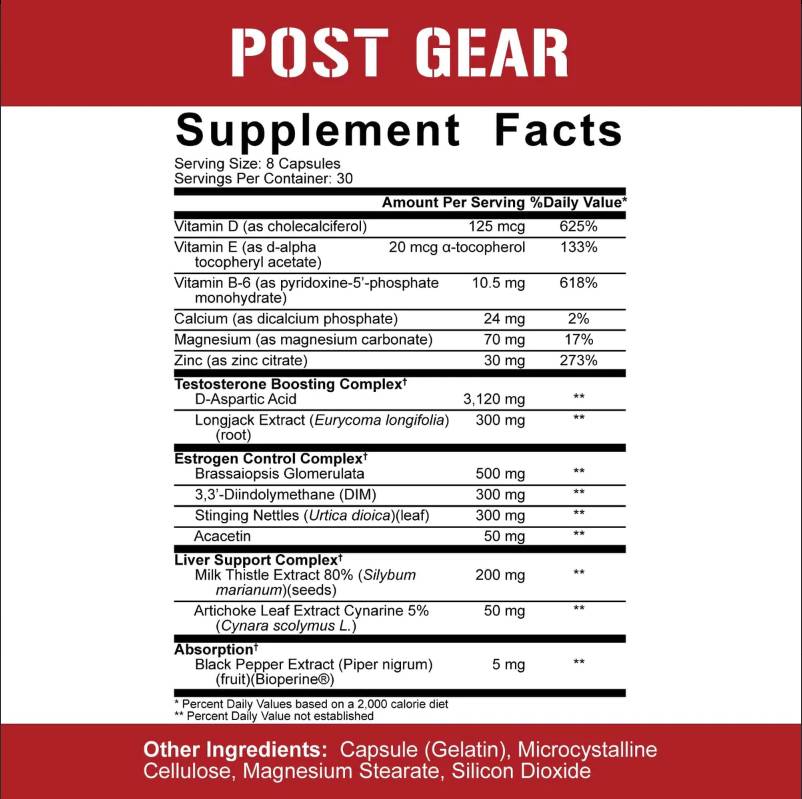 Post Gear | La thérapie post-cycle complète - capsules PCT Formule 240