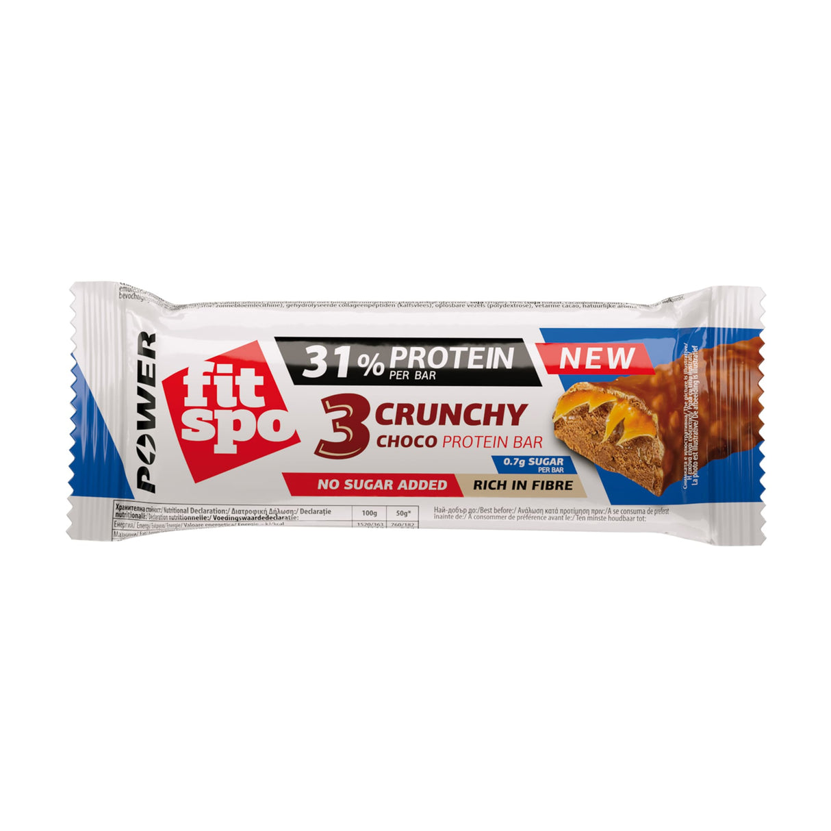 Borne de chocolat croquant de puissance - 12 x 55 grammes
