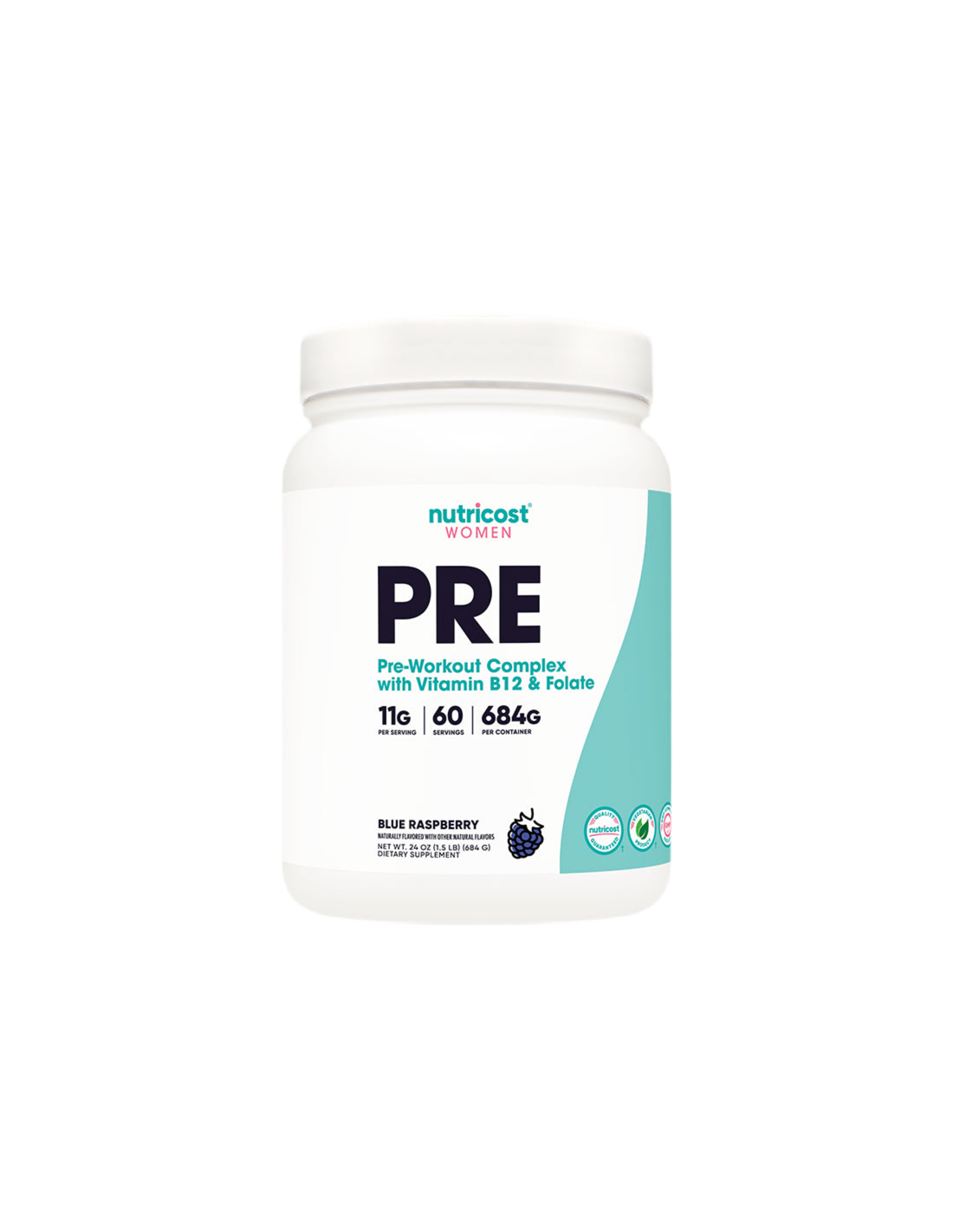 Formule de fitness complexe pour femmes Pré-entraînement, 684 g de poudre <tc>Nutricost</tc>