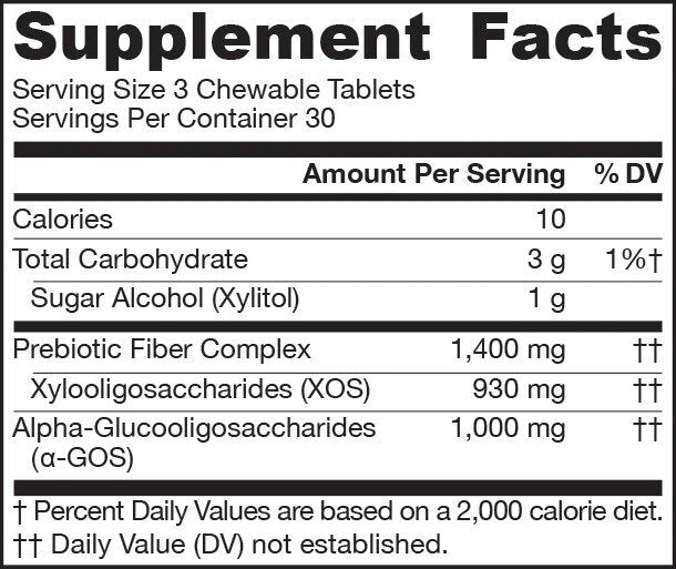 Prébiotique XOS + α-GOS - comprimés de crochet prébiotique 90