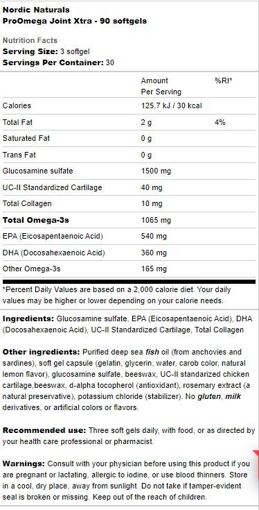 Promega Joint Xtra - 90 Capsules de gel