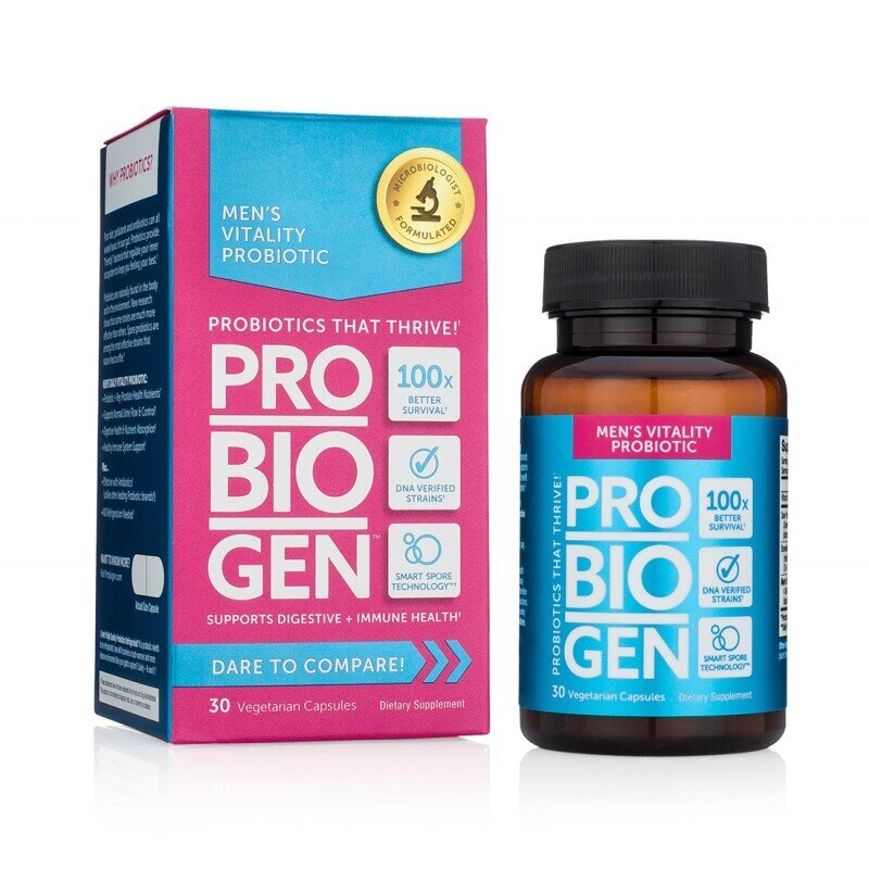 <tc>Probiogen</tc> Men`s Vitality Probiotic - Probiotique pour hommes - 30 capsules