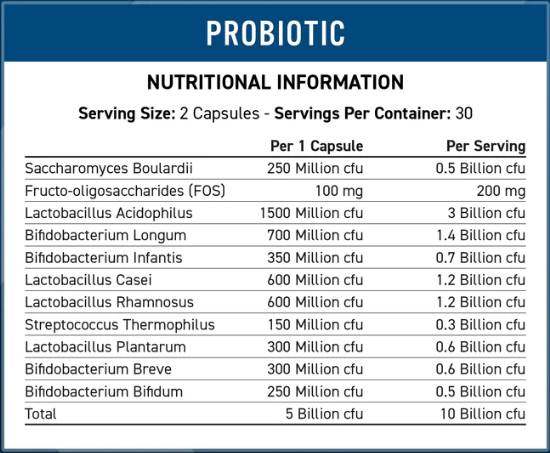 Probiotique | Formule multi-déformation avancée - 60 capsules
