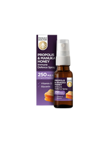 Propolis & Manuka Honey Spray immunitaire de défense 250 Med/Gorge Spray avec propolis (250 MED), Honey Manuka et vitamine D3, 20 ml