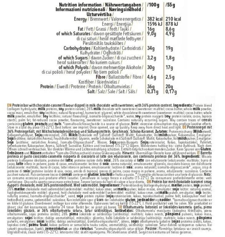 Barre protéique | Pas de sucre ajouté - 15 x 55 grammes