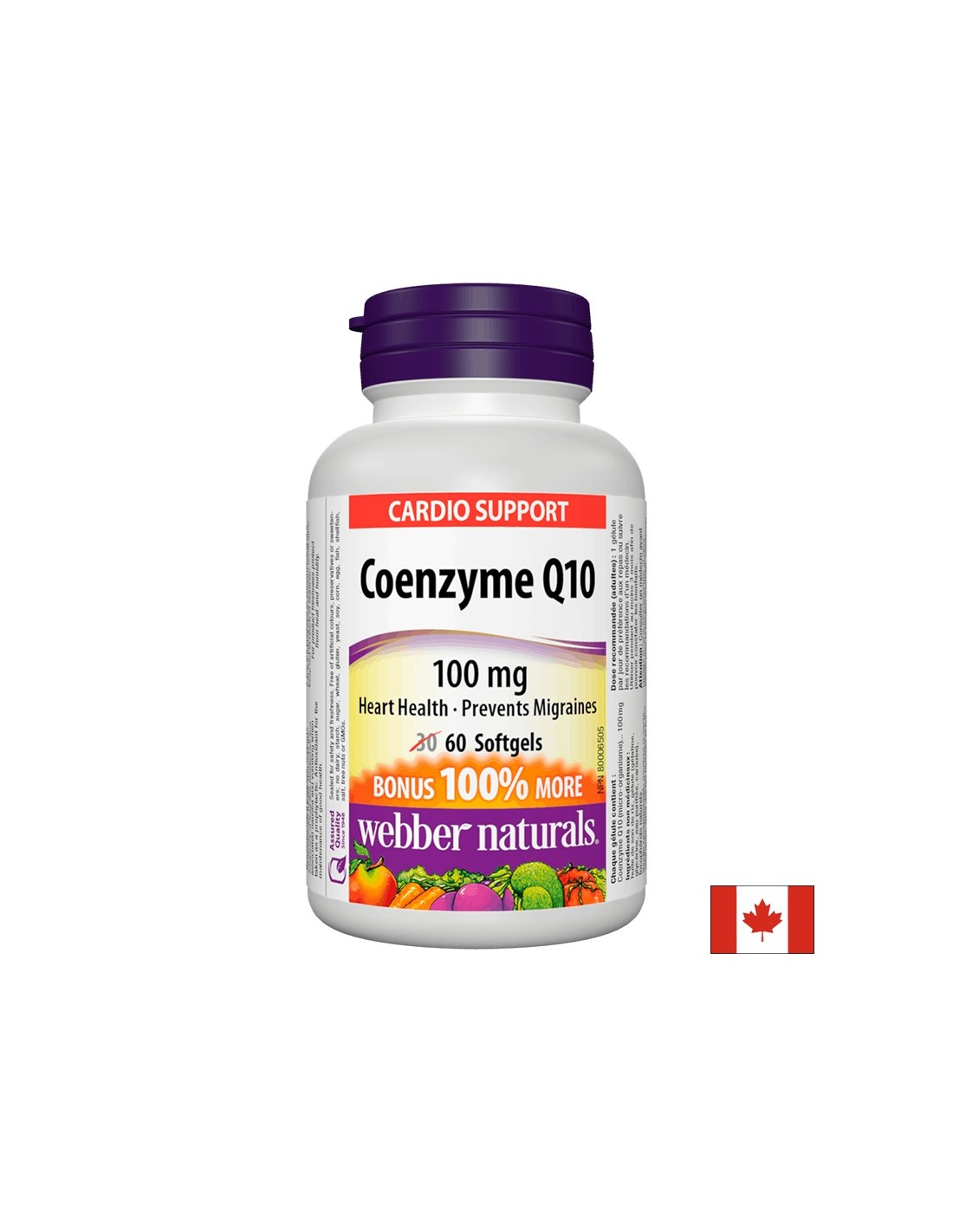 Coenzyme Q10 - Santé cardiaque et protection antioxydante, 100 mg, 60 capsules