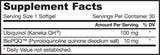 QH + PQQ (Ubiquinol + Pyrroloquinoline Quinone) - 30 capsules de gel