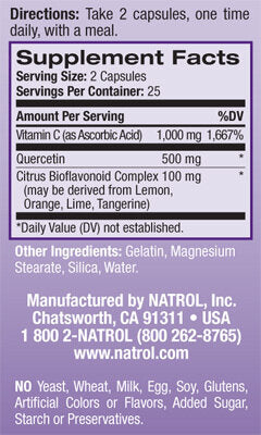 Complexe de quercétine 500 mg./50 Caps.