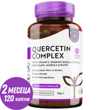 Complexe de quercétine avec bromélaïne 120 capsules végétariennes. <tc>Nutravita</tc>