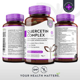 Complexe de quercétine avec bromélaïne 120 capsules végétariennes. <tc>Nutravita</tc>