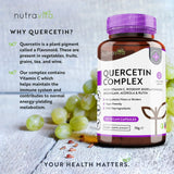 Complexe de quercétine avec bromélaïne 120 capsules végétariennes. <tc>Nutravita</tc>