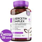 Complexe de quercétine avec bromélaïne 120 capsules végétariennes. <tc>Nutravita</tc>