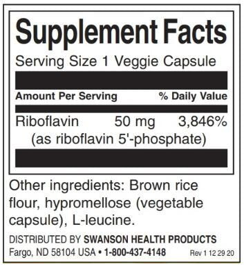 R-5-P riboflavin-5-phosphate 50 mg - 60 capsules