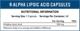 R-ALA 200 mg | R-alpha acide lipoïque - 60 capsules