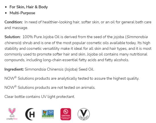 Huile de jojoba | Huile hydratante 100% pure - 118 ml