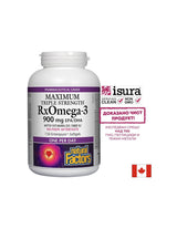 RXOMEGA 3 TRIPLE MAXIMUM TRIPLE RANSÉE 1425 mg (900 mg EPA/DHA) avec de la vitamine D3 1000 UI - 150 capsules de gel