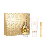 Fixez un million d'or pour son eau de parfum 90 ml + lotion pour le corps 100 ml + spray de voyage 10 ml