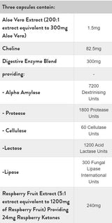 Ketones de framboise enzymes digestives - 60 capsules