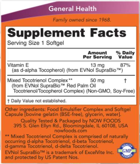 Palme rouge tocotrienols 50 mg - 60 softgels