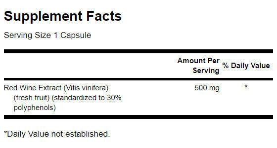 Extrait de vin rouge 500 mg - 90 capsules