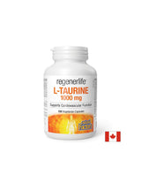 Fonction musculaire et cardiaque - RegenerLife ™ L-taurine, 1000 mg x 120 capsules