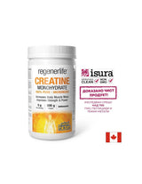 Créatine monohydrate (micronisé) RegenerLife ™ - force, endurance et performance musculaire, 5000 mg x 300 g de poudre