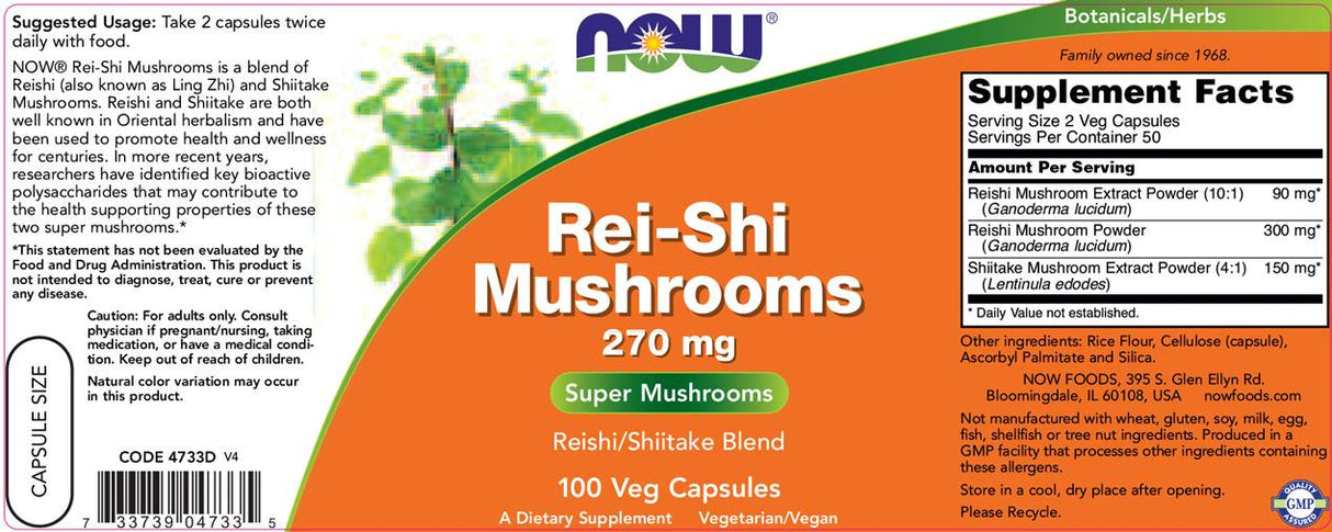 Champignons rei-shi - 100 capsules