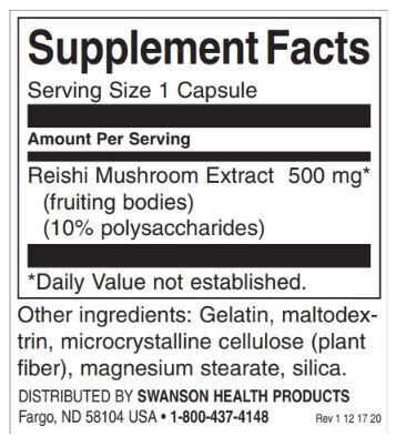 Extrait de champignons reishi 500 mg | Capsules standardisées - 90