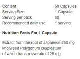 Resvératrol 125 mg - 60 capsules