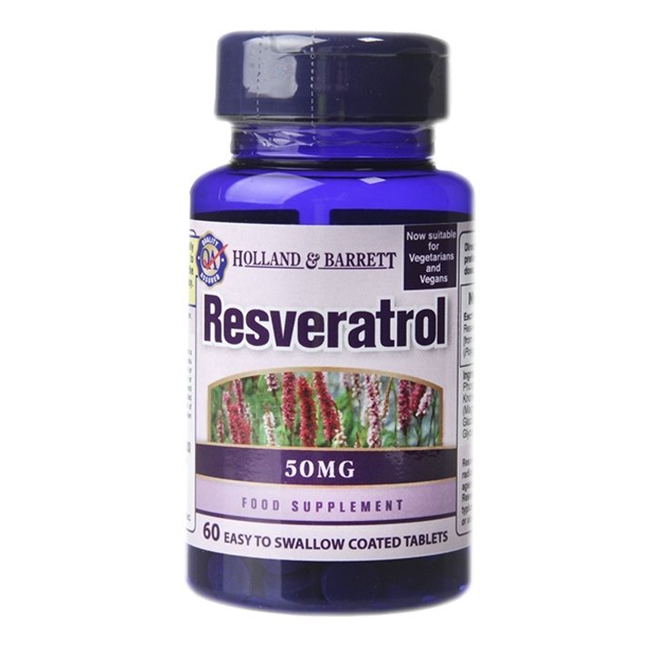 Resvératrol (resvératrol) 50 mg 60 comprimés Holland & Barrett