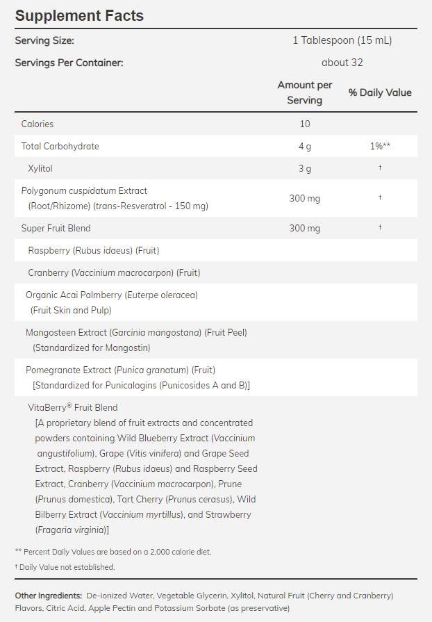 Resvératrol Concentré naturel/liquide - 473 ml