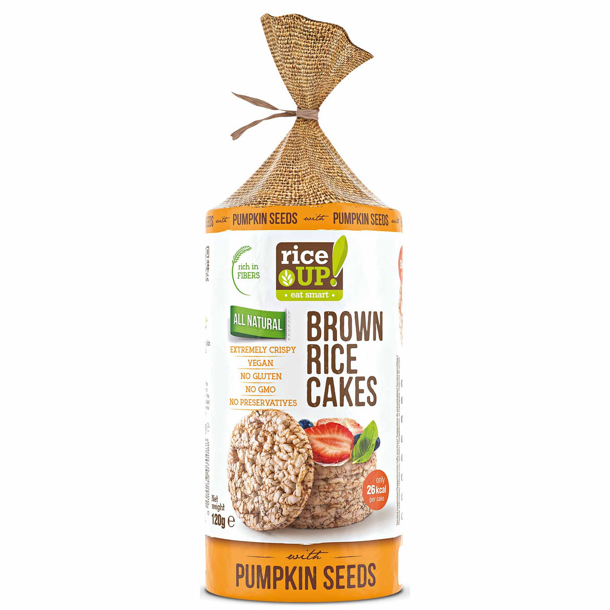 Rice UP! Brown Rice Cakes - 120g - Nutra Best Europe