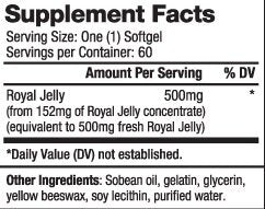 Royal Jelly 500 mg/60 softgels