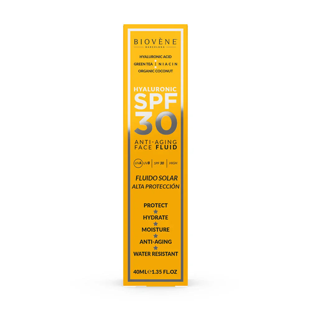 Crème solaire du visage hydratant SPF 30 avec acide hyaluronique anti-âge - 40 ml