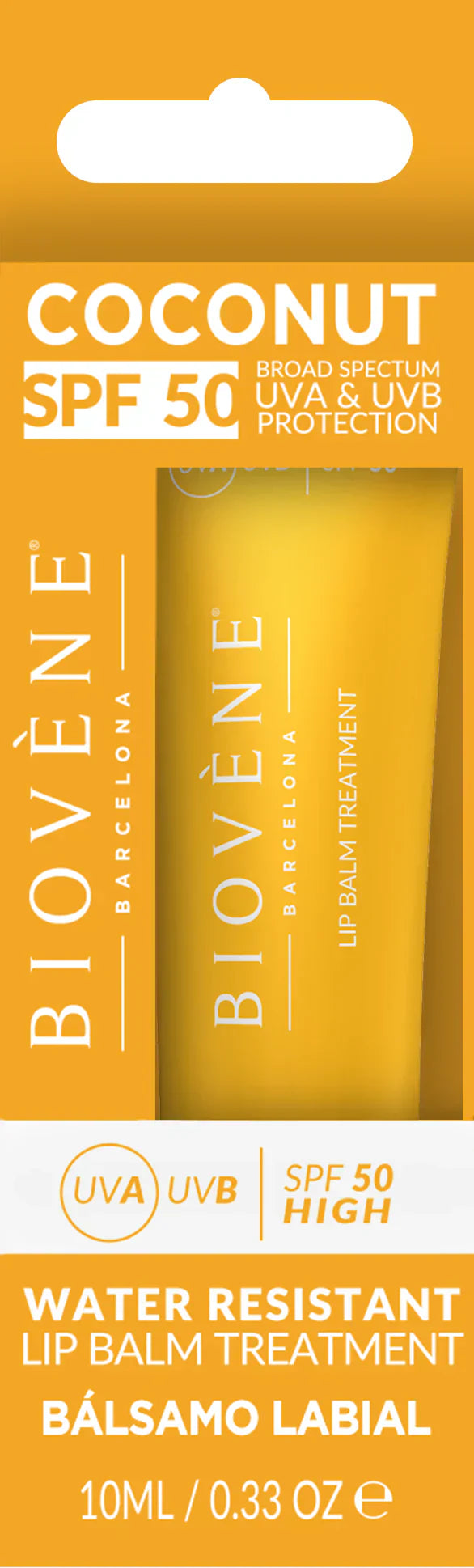 Baume à lèvres de crème solaire avec noix de coco SPF 50 - 10 ml