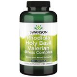 Rhodiola complexe de stress de valérien de basilic saint - 180 capsules