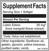 Lutéine 20 mg - 60 softgels