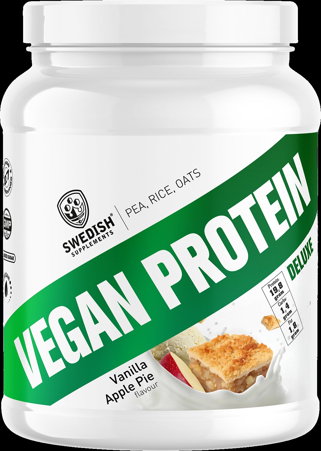 <tc>Swedish Supplements</tc> Protéines végétaliennes de luxe | à base de pois, de riz et d'avoine [750 grammes, 27 doses]
