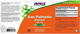 Saw Palmetto Extrait 160 mg - 120 capsules de gel