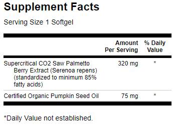 Saw Palmetto - Rassette maximale 320 mg 60 capsules de gel