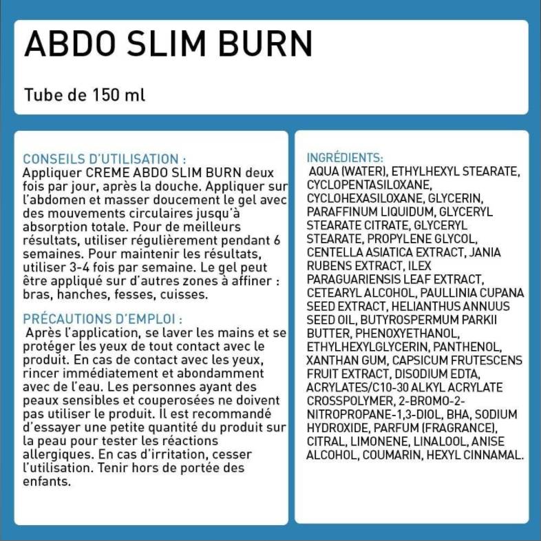 Sculpter abdo slim brûler | Crème d'abs à six packs - 150 ml