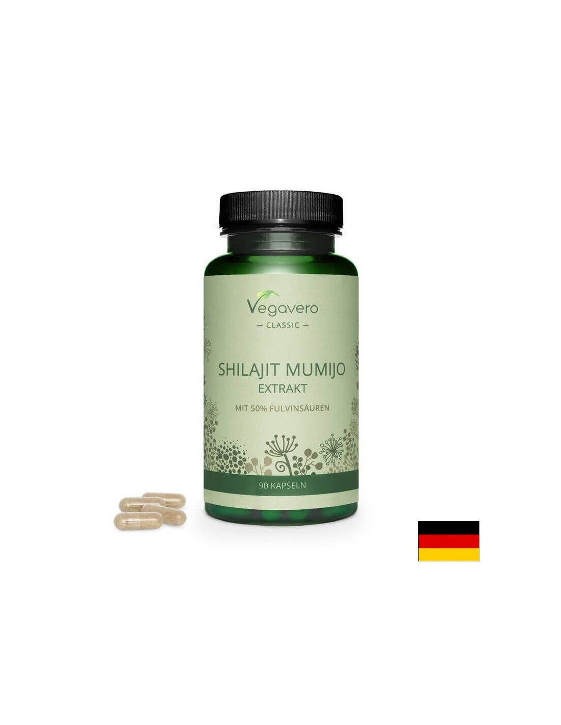 Shilajit mumijo/extrait shilajit (mumio), 90 capsules, 100% végétalien