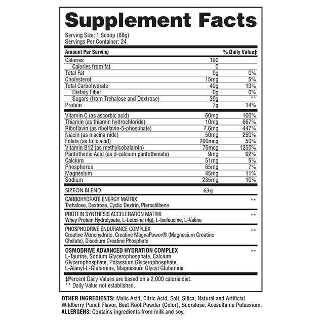 Sizeon/Get Swole - Intra Workout - 1630 grammes