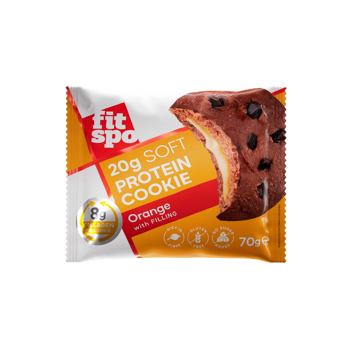 Cookie en protéines doux | avec du collagène 8G et pas de sucre ajouté - 10 x 70 grammes