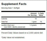 Lecithine de soja non GMO 1200 mg - 90 capsules de gel