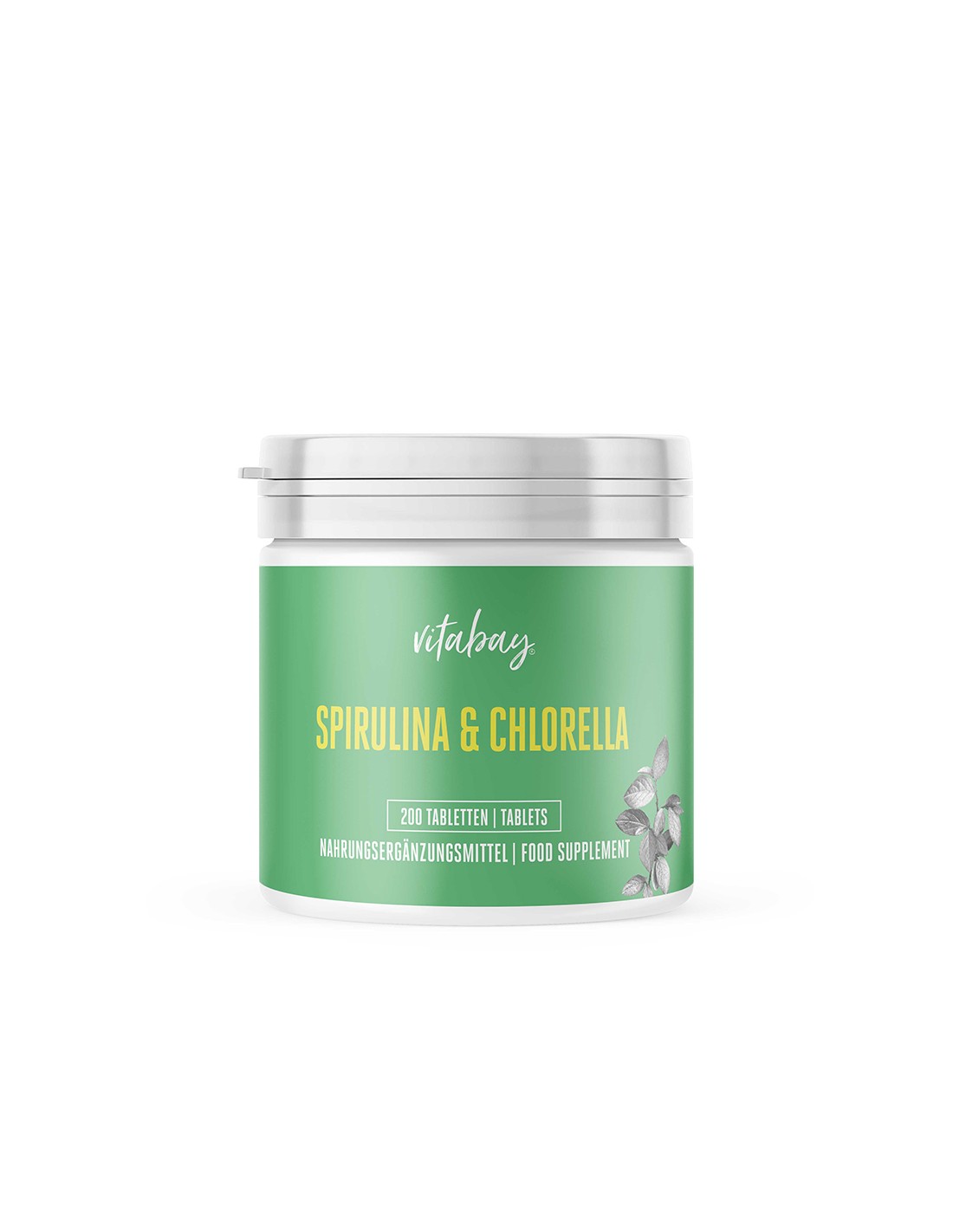 Extrait de Spiruline et Chlorella - Spiruline et Chlorella, 200 comprimés <tc>Vitabay</tc>