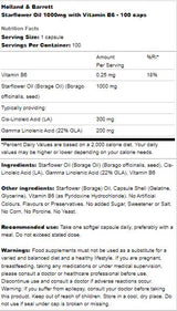 Huile de fleur d'étoile 1000 mg | Avec vitamine B6 - 100 capsules