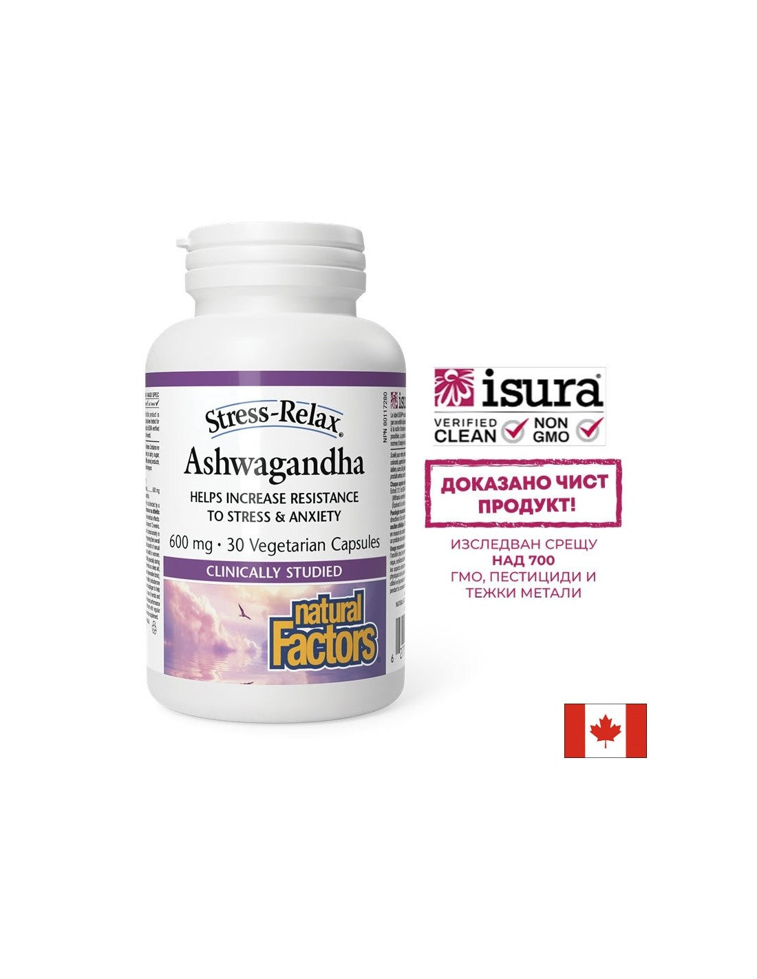 Ashwagandha Stress-relax 600 mg | avec KSM-66 - 30 capsules