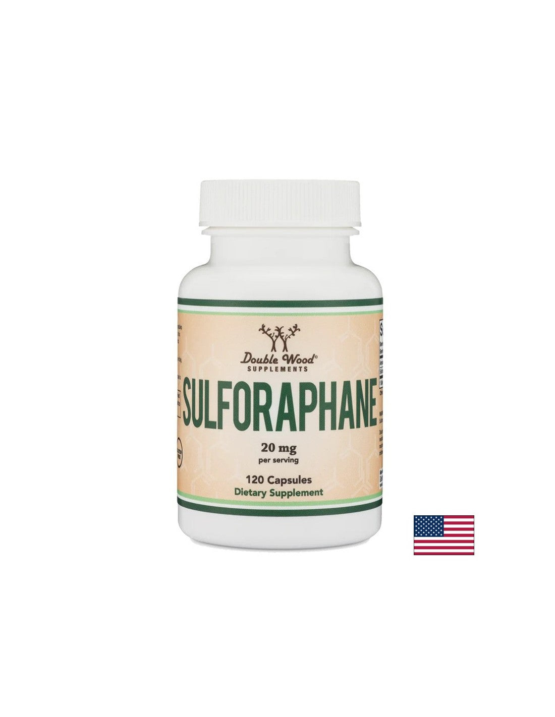 Antioxydant - Sulforaphane, 20 mg x 120 <tc>Double Wood</tc> capsules